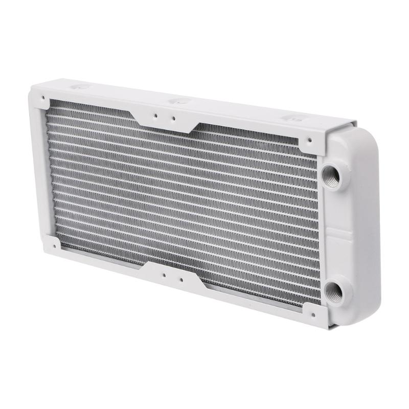 

Laptop Cooling Pads 240mm Aluminum Computer Radiator Water Cooler 18 Tube CPU Heat Sink Exchanger Drop