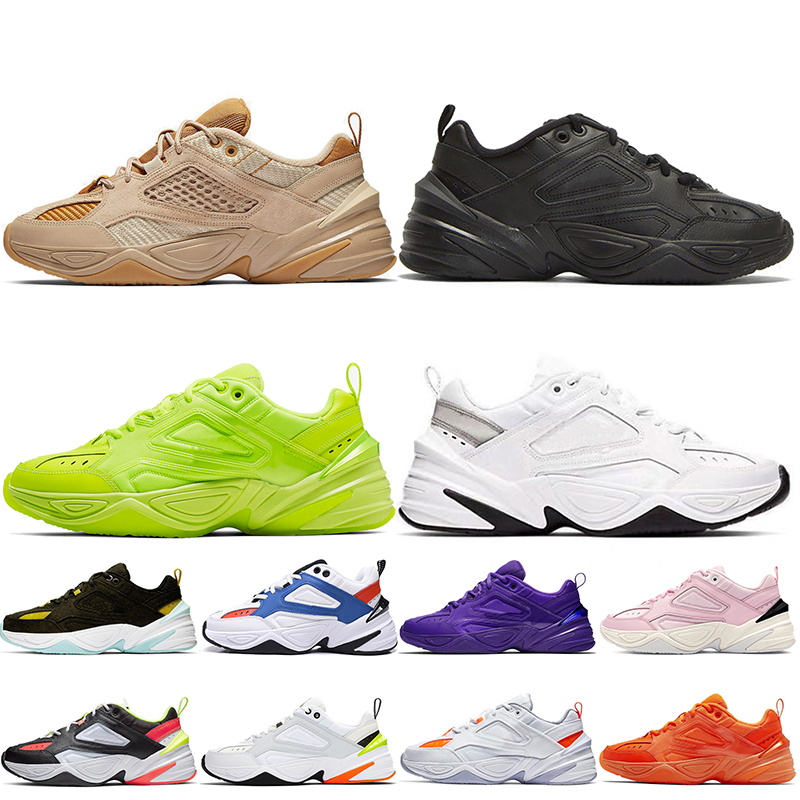 

Fashion Top Quality Women Mens M2K Tekno Running Shoes Triple Black Orange Volt Purple White Off Beige Pure Platinum Twill Denim Trainers Sneakers