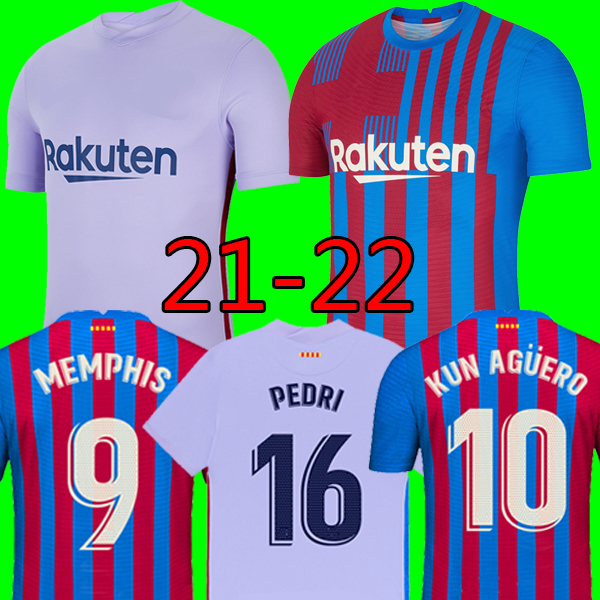 

21 22 Barcelona soccer jersey MEMPHIS 9 BARCA Top camiseta de futbol KUN AGUERO UMTITI 2021 2022 ANSU FATI GRIEZMANN F.DE JONG football shirt kit men kids kits maillot, Home