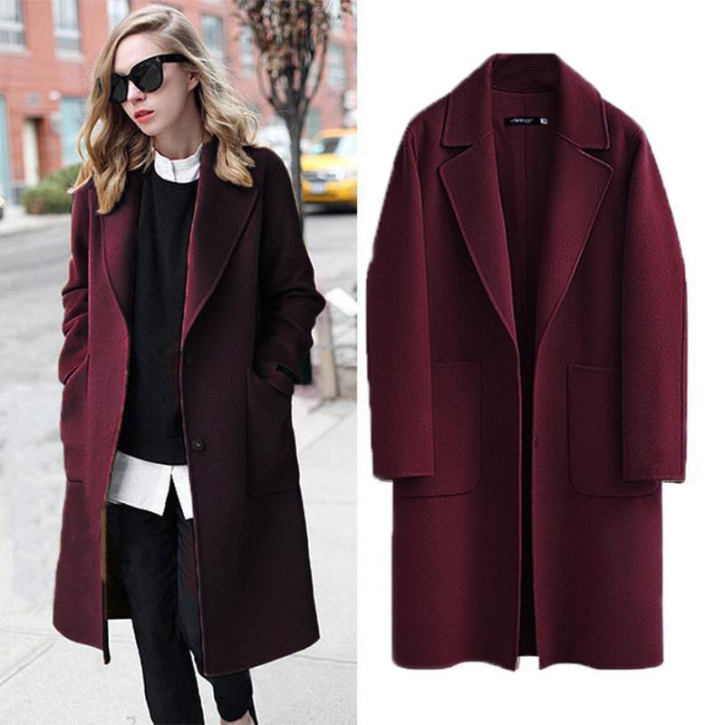 

Women's Wool & Blends Autumn And Winter Plus Size Coat Spring Casual Long-Sleeved Padded Jacket Fashion Retro Loose Warm -5XL