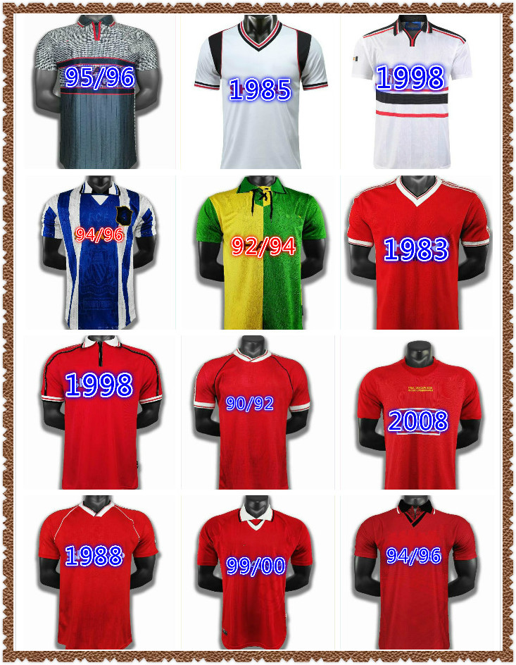 

Manchester retro soccer jersey 1988 1989 1990 BECKHAM SOLSKJAER GIGGS RONALDO v. Nistelrooy 88 89 90 football shirt MAN Classic, Black;yellow