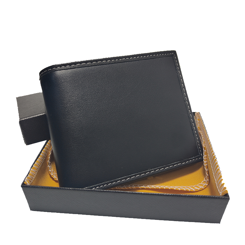 

Mens Leather Wallet Cardholder Pocket Cash Clip Short Coin Purse High Quality Fabric Folding Craft With Box
