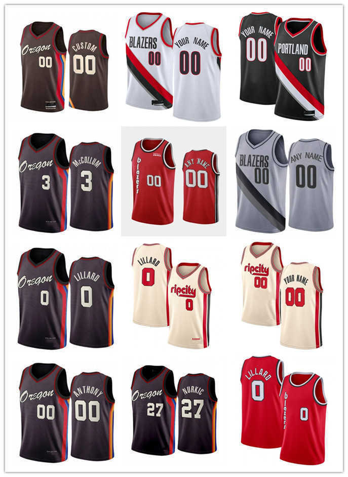 

75th Custom Portland's men Trail's women Blazers's Youth 24 Norman Powell Damian 0 Lillard CJ 3 McCollum 27 Jusuf Nurkic Bask, Black;red