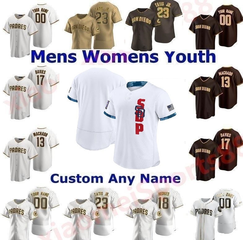 

2021 Men Women youth 23 Fernando Tatis Jr. jersey 13 Manny Machado 9 Jake Cronenworth 19 Tony Gwynn 29 Dinelson Lamet Baseball Jerseys, As shown in illustration
