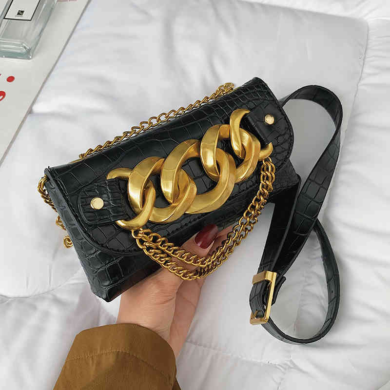

Evening Bags Tendências mini padrão de pedra couro do plutônio crossbody sacos para as mulheres luxo moda metal corrente ombro bolsas peito cinto saco CBER, Box