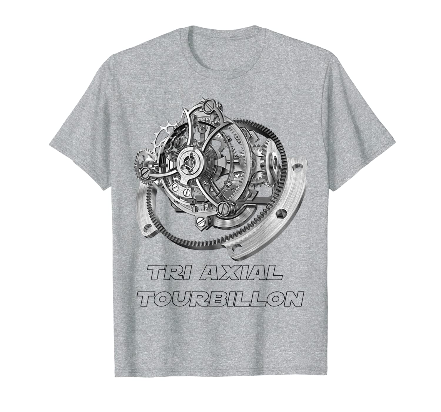 

watch movement tri axial tourbillon watchmaker t-shirt, White;black