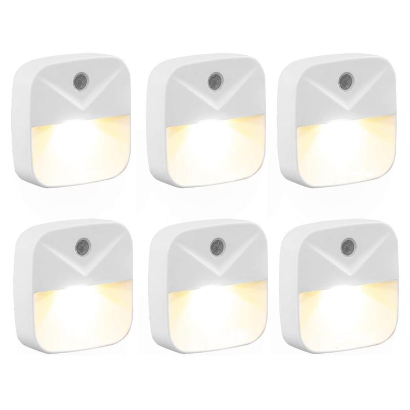 

Night Lights EU US Plug Light Sensor Control Dusk-to-Dawn Mini AC220V Led Wall Lamp For Kids Bedroom Bedside Indoor Lamps