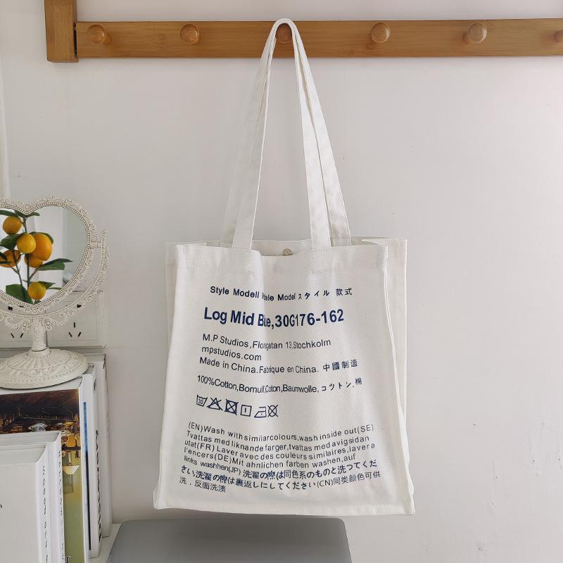 

Evening Bags Women Canvas Shoulder Bag Woven Label Design Daily Shopping Students Books Thick Cotton Cloth Handbags Tote For Girls