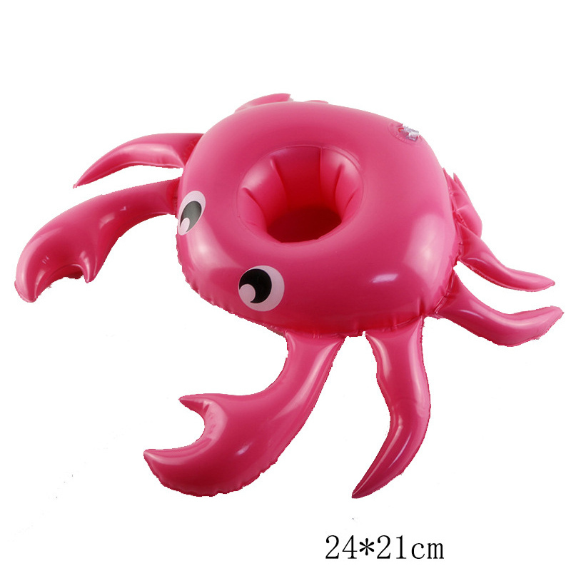 Inflatable Drink Cup Phone Holder Cute Crab Wedding Birthday Party Decor Summer Water Party Supply-image-690939913