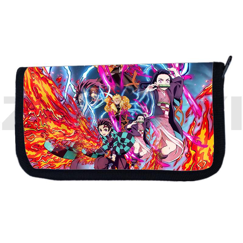 

Wallets Demon Slayer Kimetsu No Yaiba 3D Wallet Children Kids Cute Cartoon Coin Purse Men Women Fashion Canvas Multi-layer Cash Bags, Red;black