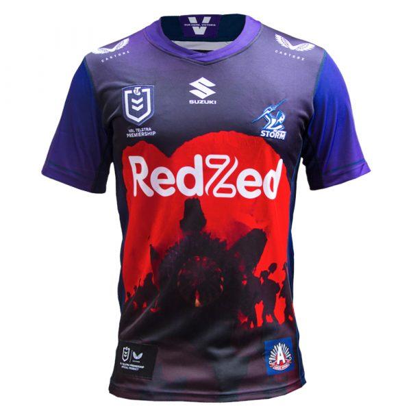 

2021 MELBOURNE STORM ANZAC JERSEY 2022 Melbourne Storms Home/Away Rugby Jersey size S-3XL-5XL, Black