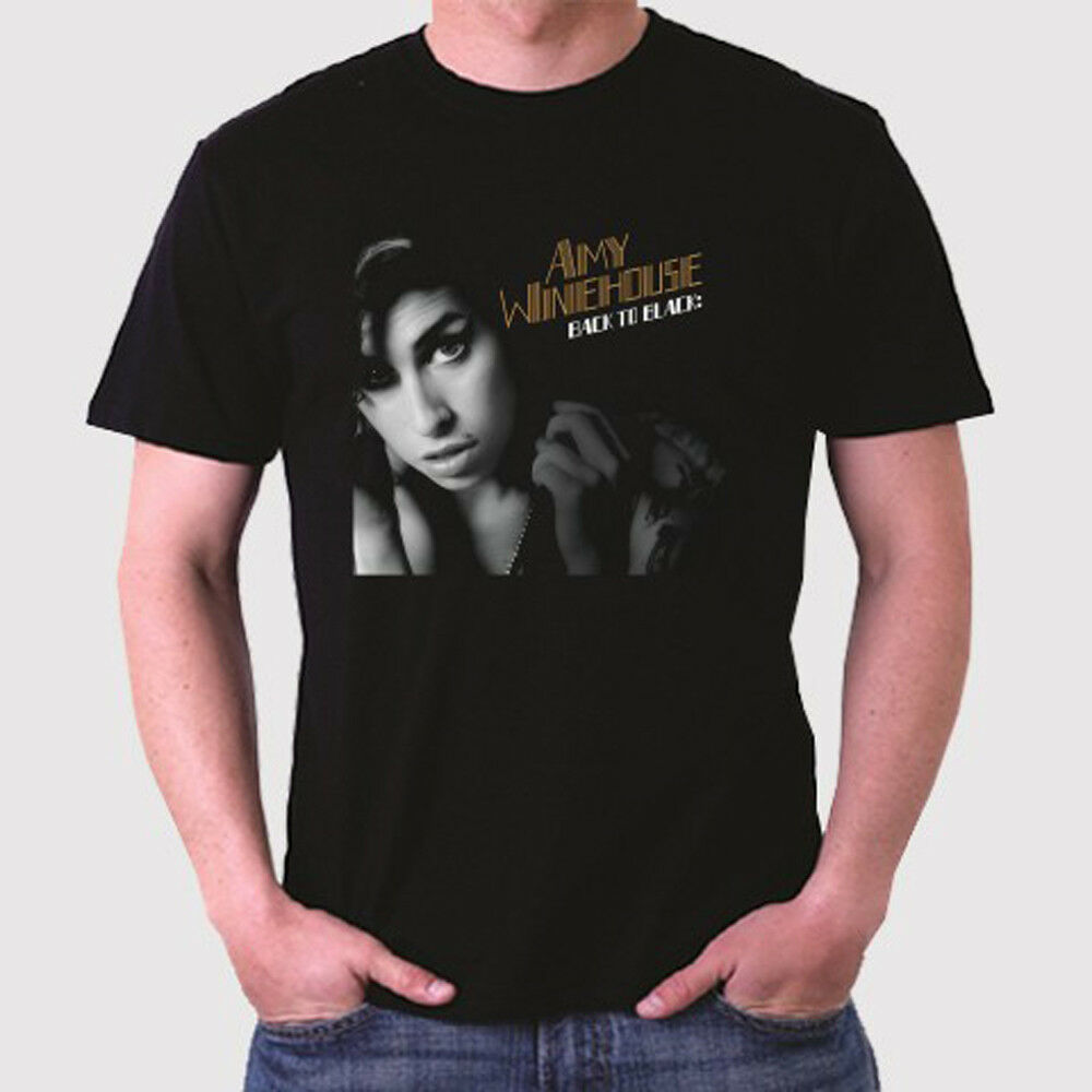 

Amy Winehouse Back to Black Men's Black T-Shirt Size S to 3XL, White;black