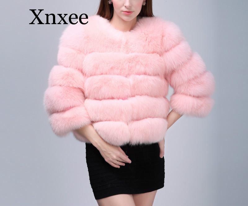 

Women' Fur & Faux Plus Size 3XL Womens Black Fluffy Coats Jackets White Fake Women Winter Warm Coat Female Outerwear