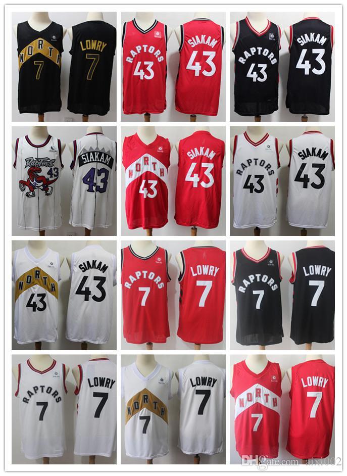 

Mens Toronto Raptors Throwback jerseys Pascal 43 Siakam Kyle 7 Lowry Basketball Shorts Basketball Jersey purple black Red
