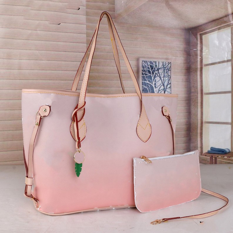 

2pcs/set classic Designer womens handbags flower ladies composite tote PU leather clutch shoulder bags female purse with wallet, Blue