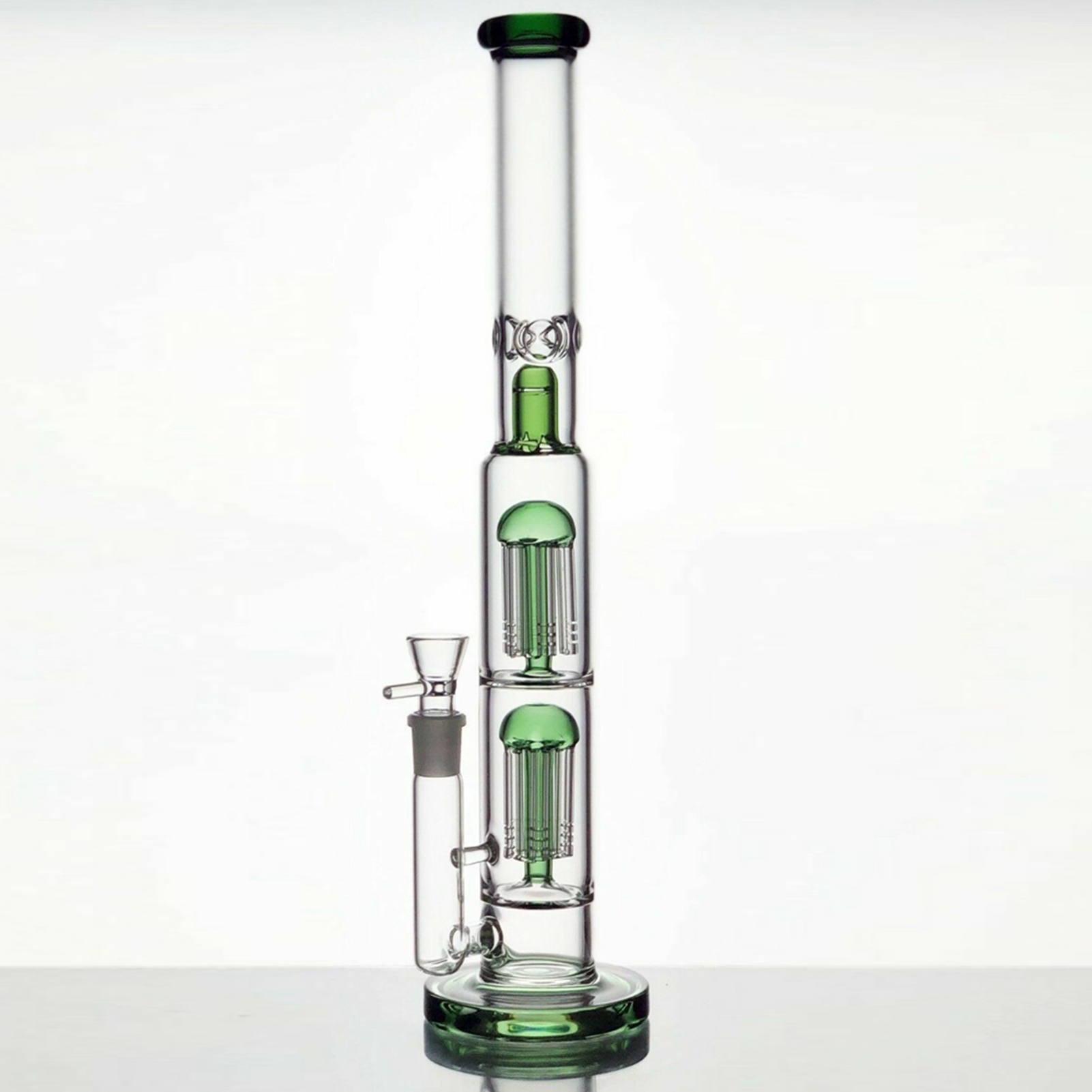 

16 Inch Glass Bongs Big Hookahs Smoking Pipes Water Bong With Three Percolators 18mm Bowl