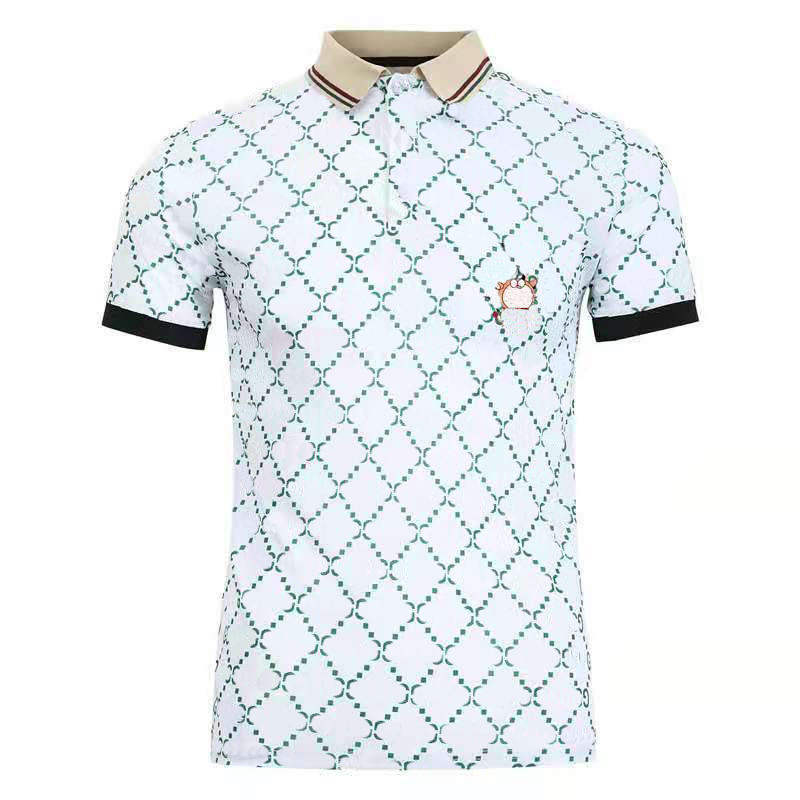 

Luxurys Men' Polos Letter Printing Summer Breathable Fashion Designers Good Quality Men Clothing Casual Style Size -3XL, Brown