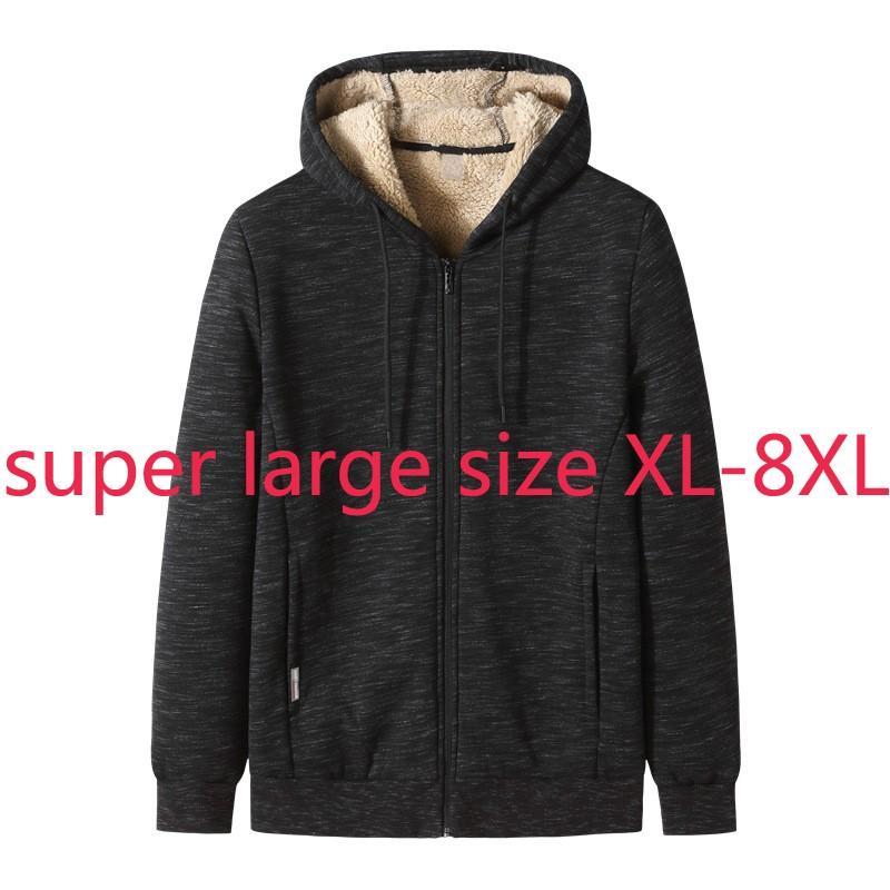 

Men's Hoodies & Sweatshirts 2021 Arrival Super Large Warm Winter Thick Men Hooded Knitted Jacket Casual Plus Size XL 2XL 3XL 4XL