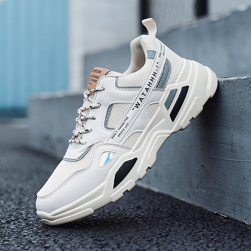

Top Quality Men's running shoes white black beige casual spring summer male students sports sneakers daddy trainers outdoor jogging walking, A1