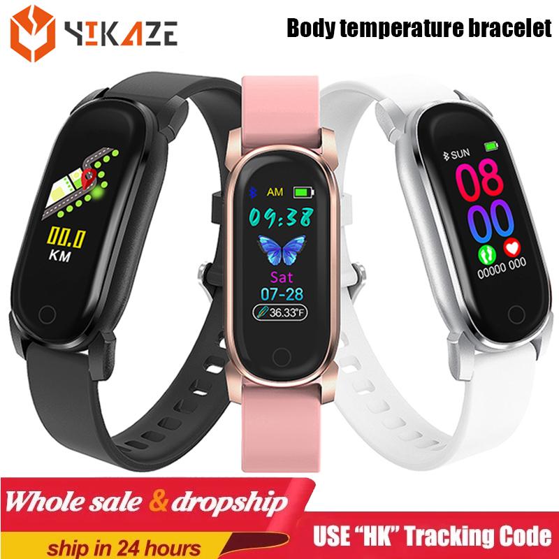 

Smart Wristbands YD8 Watch Body Temperature Bracelet Fitness Running Heart Rate IP68 Waterproof
