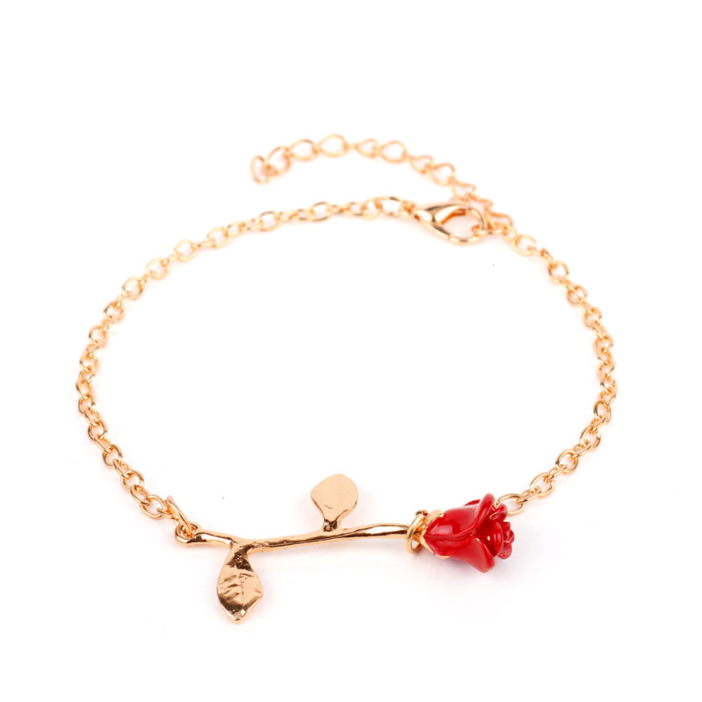 

Hand catenary Korean fashion personalized Rose Bracelet sweet versatile rose gold bracelet Jewelry, Golden;silver