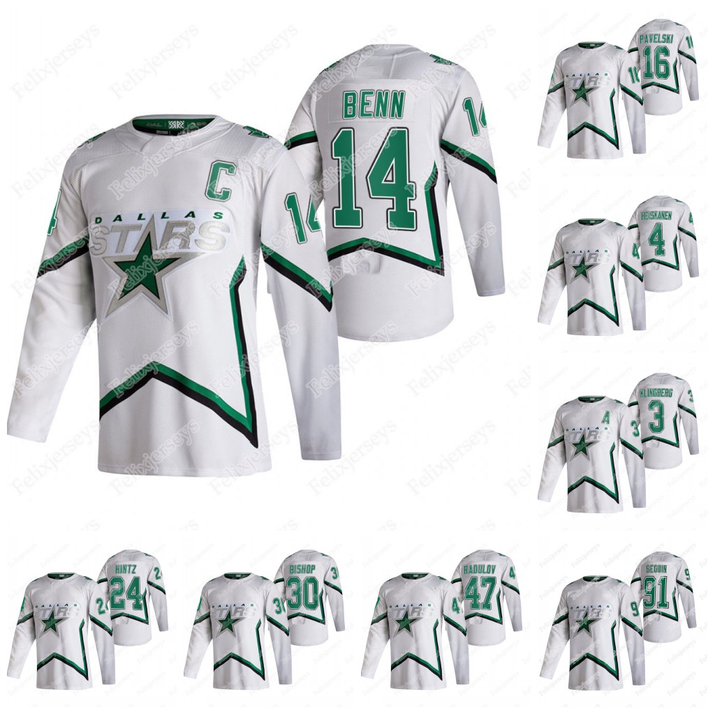

14 Jamie Benn Dallas Stars Reverse Retro Jersey Ryan Suter Tyler Seguin Alexander Radulov Denis Gurianov Heiskanen Hintz Klingberg Braden Holtby Luke Glendening, Womens s-xxl