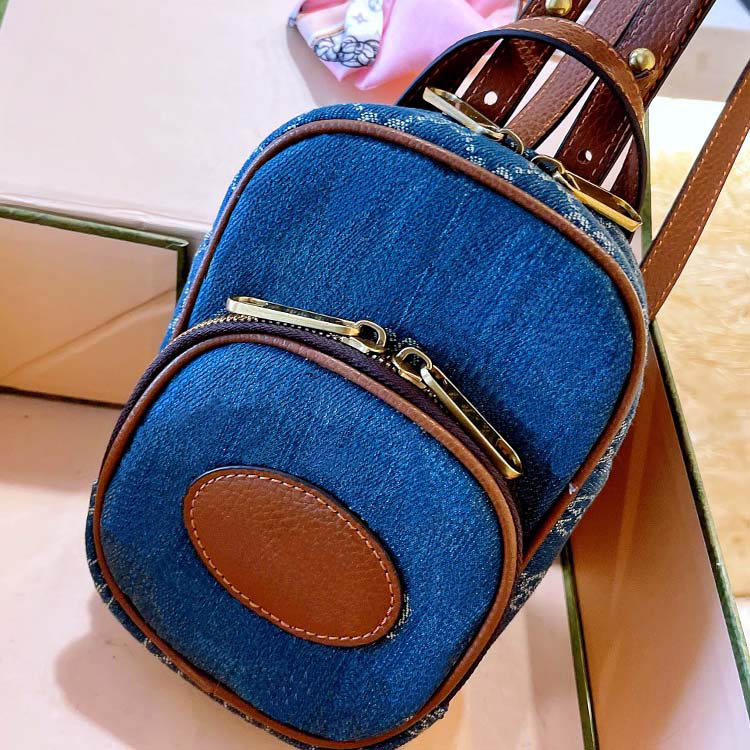 

Designer crossbody bag Tiger sling bags Denim Phone box for boys and girls Cross body pouch mini, Brown