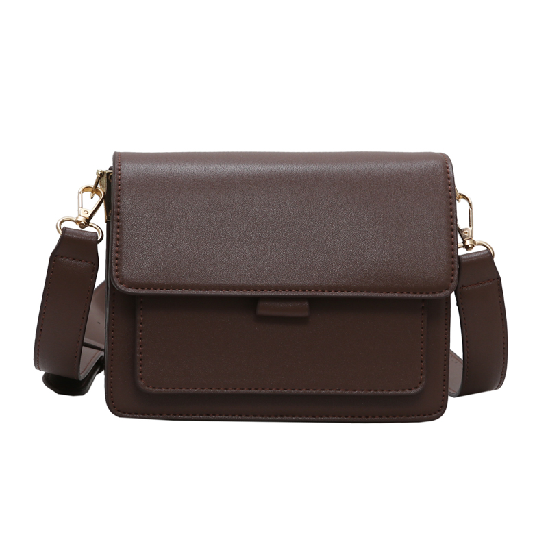 

2021 new style shoulder bag high leather PU leathers ladies handbag all-match simple texture women's messenger bags, Black