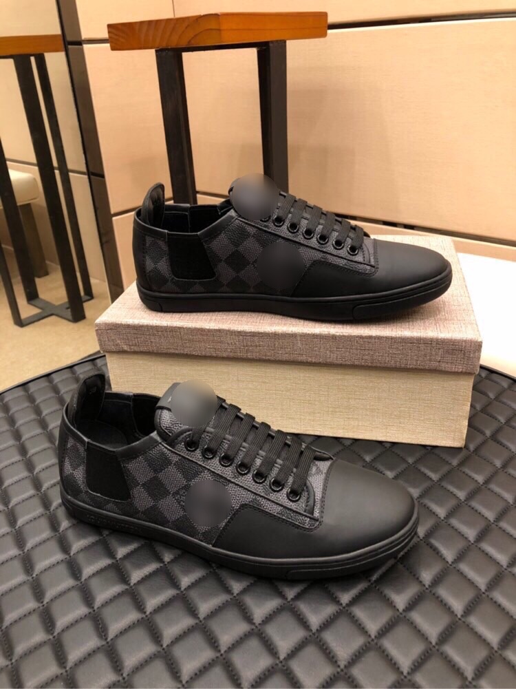 

Fashion mens designer shoes black brown plaid streetwear men designers sports sneakers shoe high quality