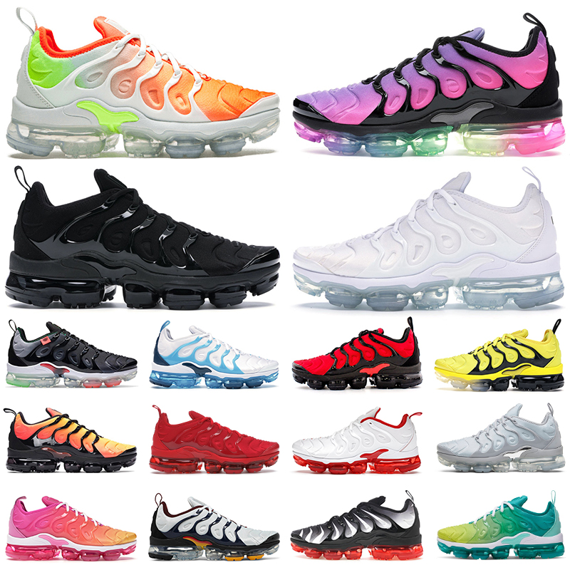 

men women tn plus running shoes Triple Black white Psychic Pink Pure Platinum Summer Gradient Sunset Worldwide mens trainers outdoor sports sneakers, 26