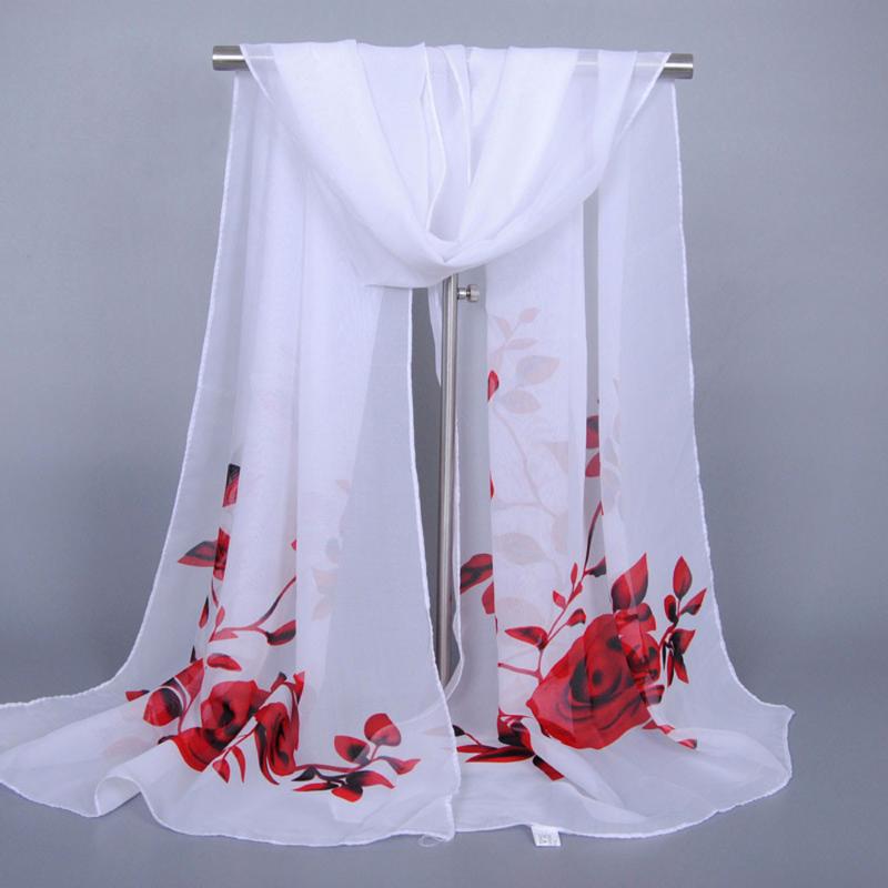 

Scarves Fashion Silk Scarf Women Long Soft Wrap Ladies Shawl Chiffon Foulard Soie 2021 Bufanda Hombre