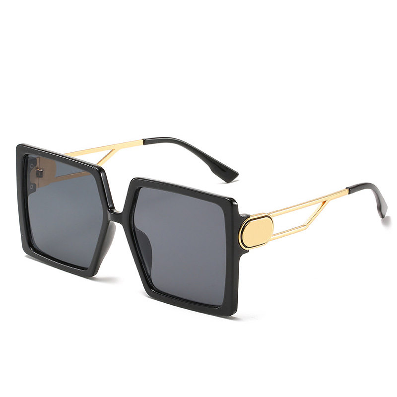 

Sunglasses Fashion Trend Big Frame Sunglasses Asymptotically Colorful Glasses Summer Fashion Glasses, White;black