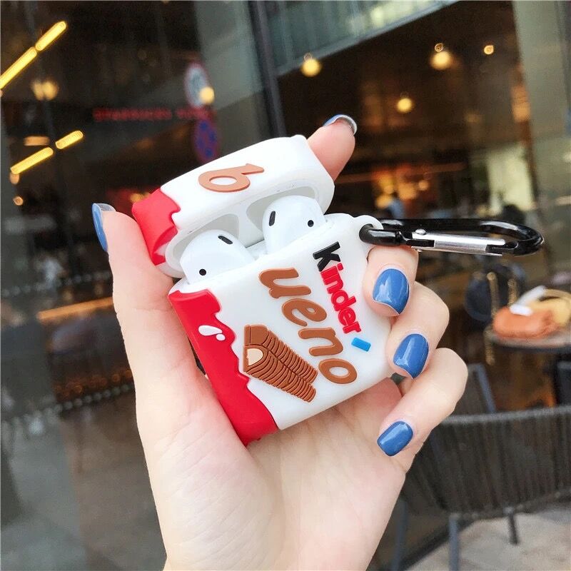 

3D Cute Fun Chocolate Bueno For AirPods 1 2 Pro Headphone Protection Cover Apple Bluetooth Earphon es Full Body Cases Silicone TPU does not