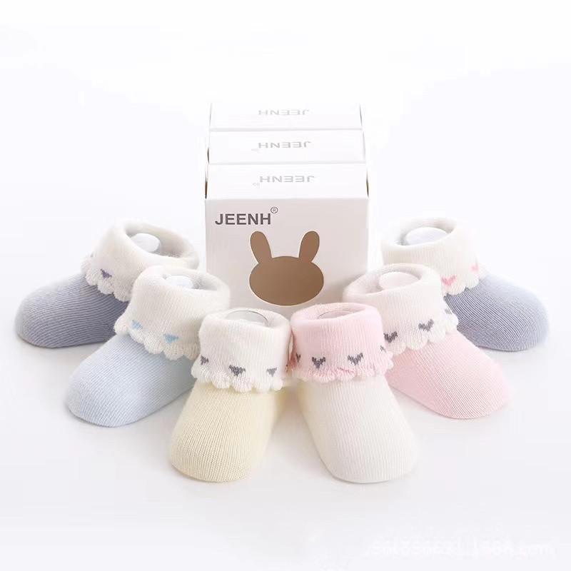 

Socks 3Pairs/set Born Baby Warm Fashion Toddler Girls Boys Soft Cute Boots Folding Flower Infant Clothing, B025a