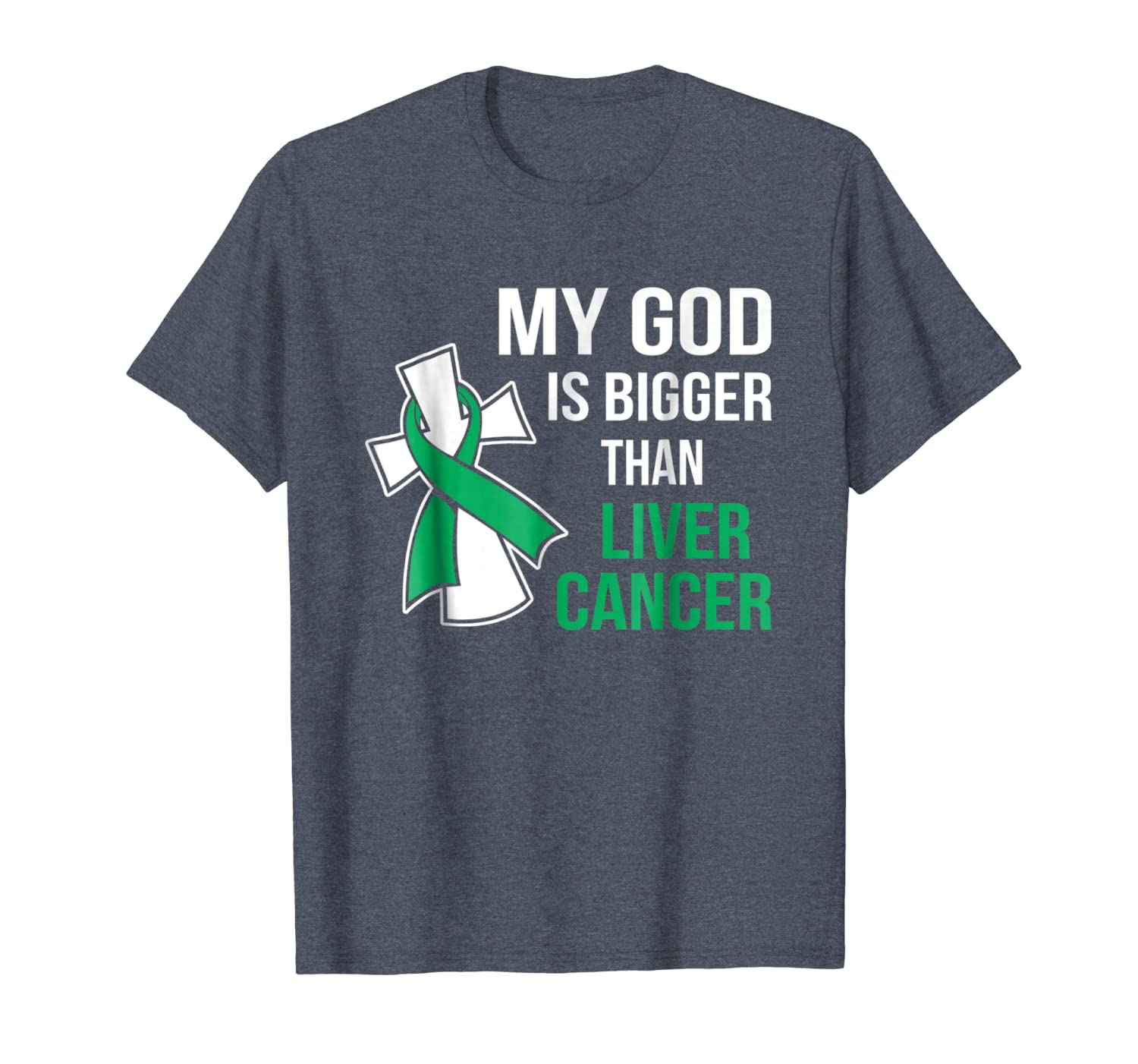 

god bigger liver cancer t shirt gift warrior survivor shirts, White;black