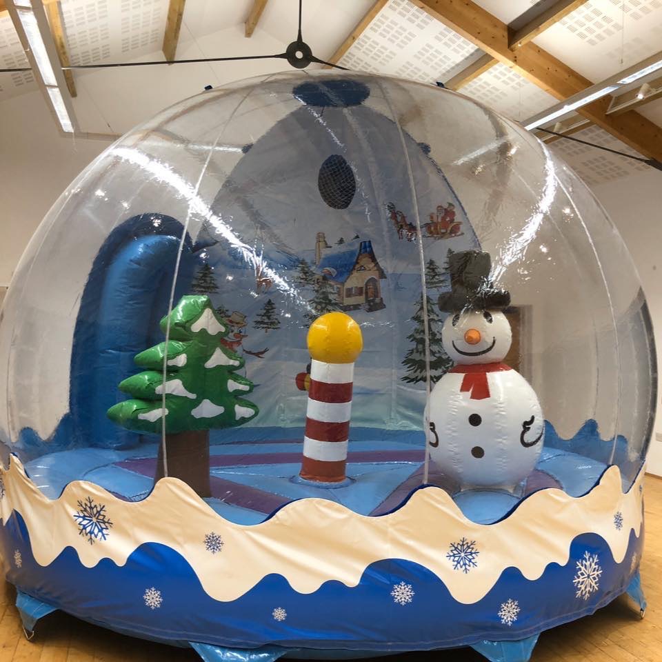 

New Design Photo Booth For Human Size Snow Globe Free Pump 3M Dia Inflatable Snow Globe Christmas Yard Decoration Clear Bubble Dome For Advertising Factory Price