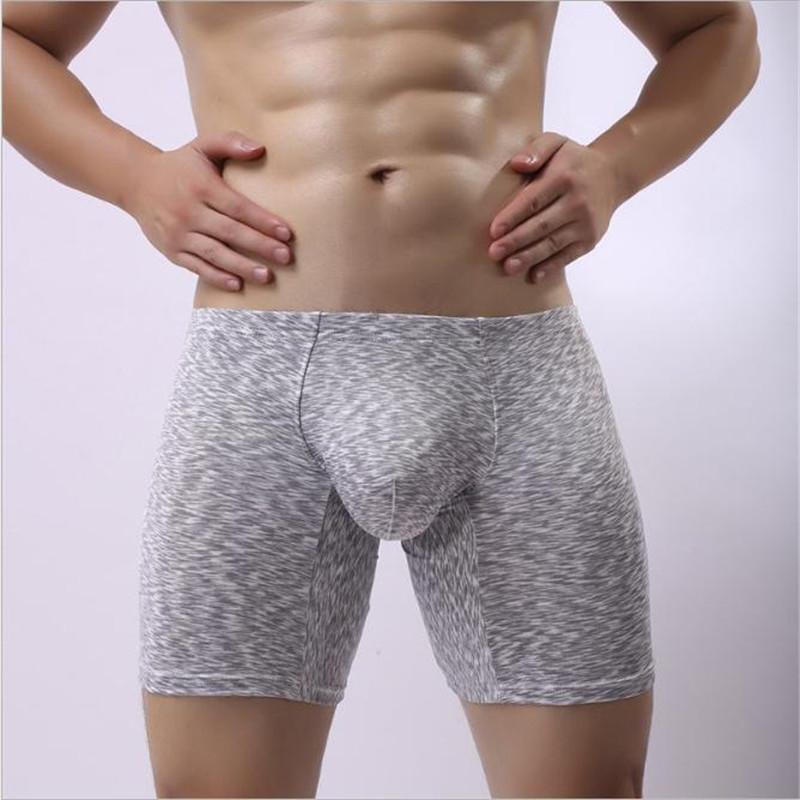 

Underpants Trunks Sexy Underwear Men's Boxer Male Short Bulge Pouch Casual Nylon Solid, Black