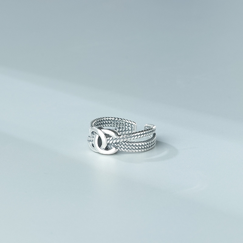 

Fashion Ring women's doubles C Thai silver fashion korea dongdamen net red personalized opening accessories