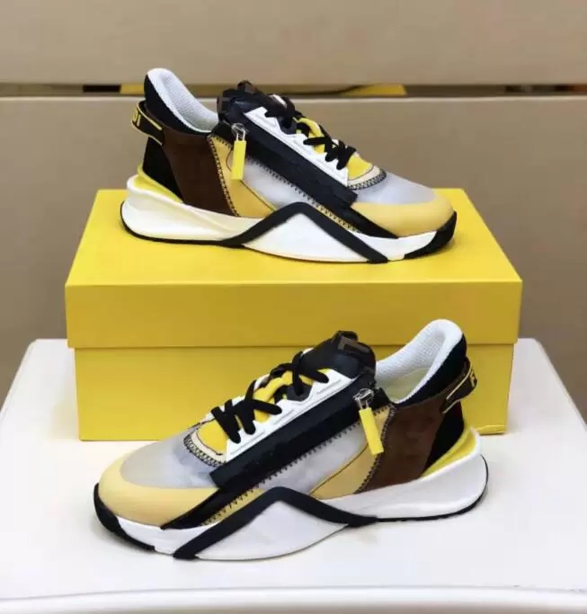 

High Quality Luxury Men FLOW Perfect Sneakers Shoes Comfort Casual Men's Sports Zipper Rubber Mesh Lightweight Skateboard Runner Sole Tech Fabrics Trainer