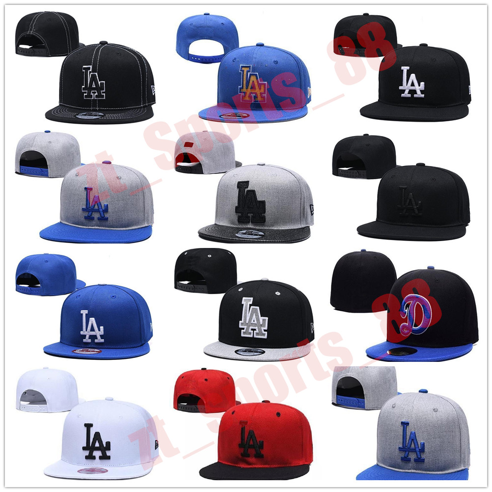 

2021 Dodger Snapbacks letter Baseball caps hat Bone Casquette Men Women Gorras Chapeu Fitted Hats in stock, Black;white