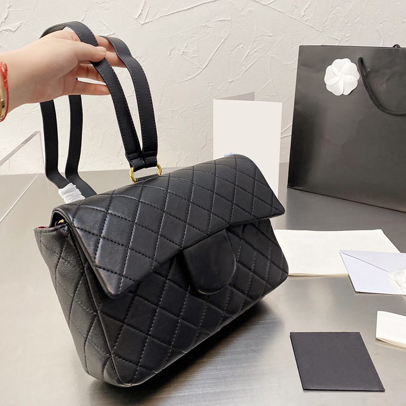 

2021 Vintage Classic Single Falp Bags Quilted Matelasse Chain Backpack Large Capacity Purse Outdoor Sacoche Fashion Street Famous Desiger Luxury_handbags 29*20CM, Brown
