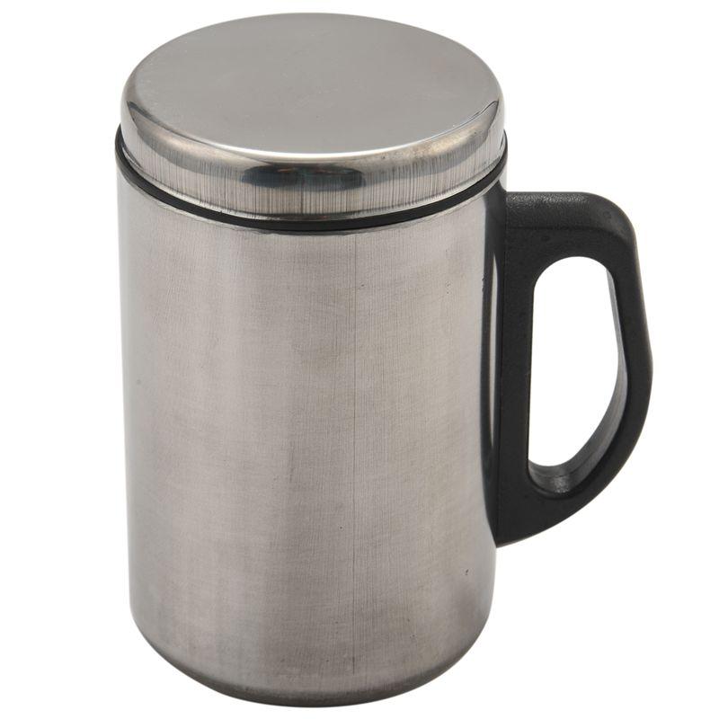 

Mugs 350Ml Stainless Steel Cups Wine Beer Whiskey Insulated Outdoor Travel Water Tea Cup With Lid