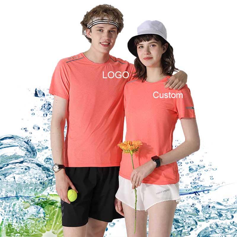 

Custom logo mens t shirts casual slim neck Personalized shirt work tees Print Quickly Dry Tee Couple Tops Retail Wholesale clothing