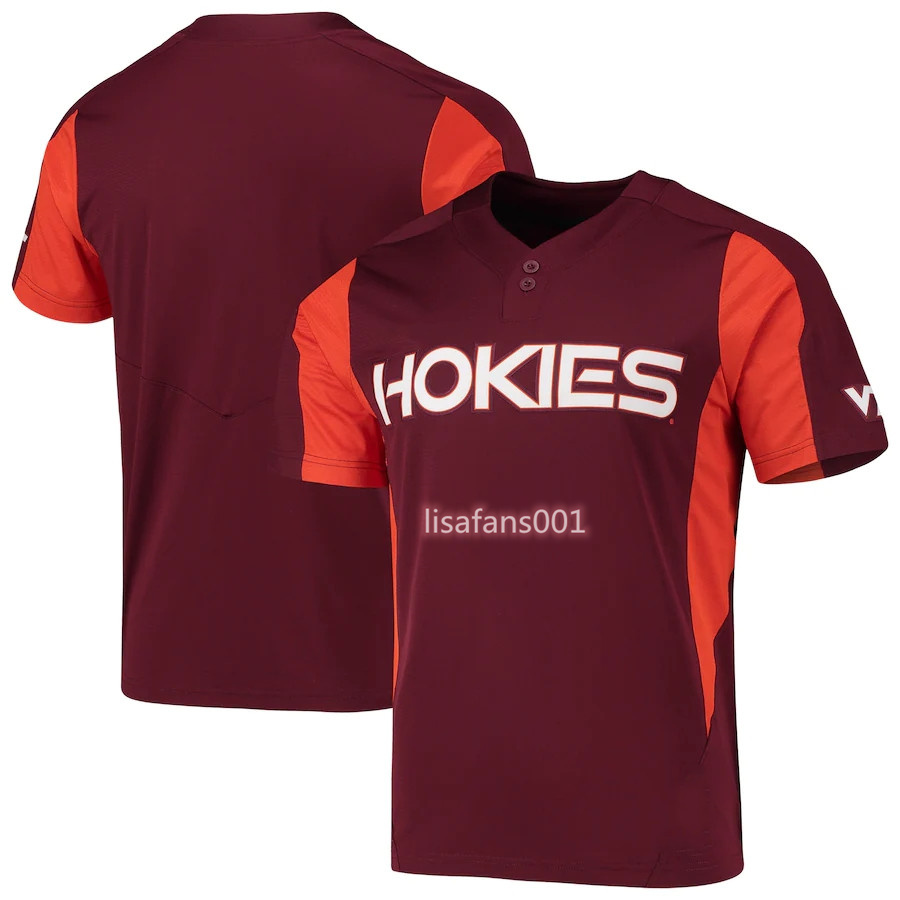 

Baseball jerseys Virginia Tech Hokies Vapor Elite Two-Button Jersey Custom Men Women Youth College Stitched Game Player Limited Embroider Sports Wear, Black