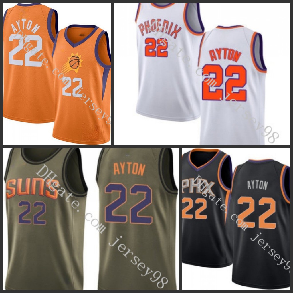 

Phoenix Suns men #22 Deandre Ayton retro Basketball Jersey, Black