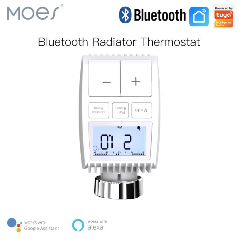 

Smart Home Control Moes Tuya Bluetooth Thermostat Radiator Valve Actuator Temperature Controller Sigmesh Heater TRV Voice With Alexa