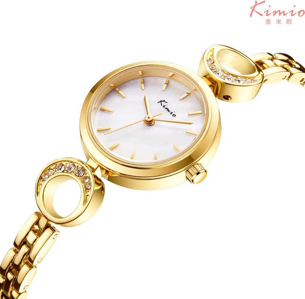 

KIMIO Top Brand Women Quartz Watches Stainless Steel Bracelet Shell Surface Moon Ladies Dress Reloj Mujer 210616, 5439