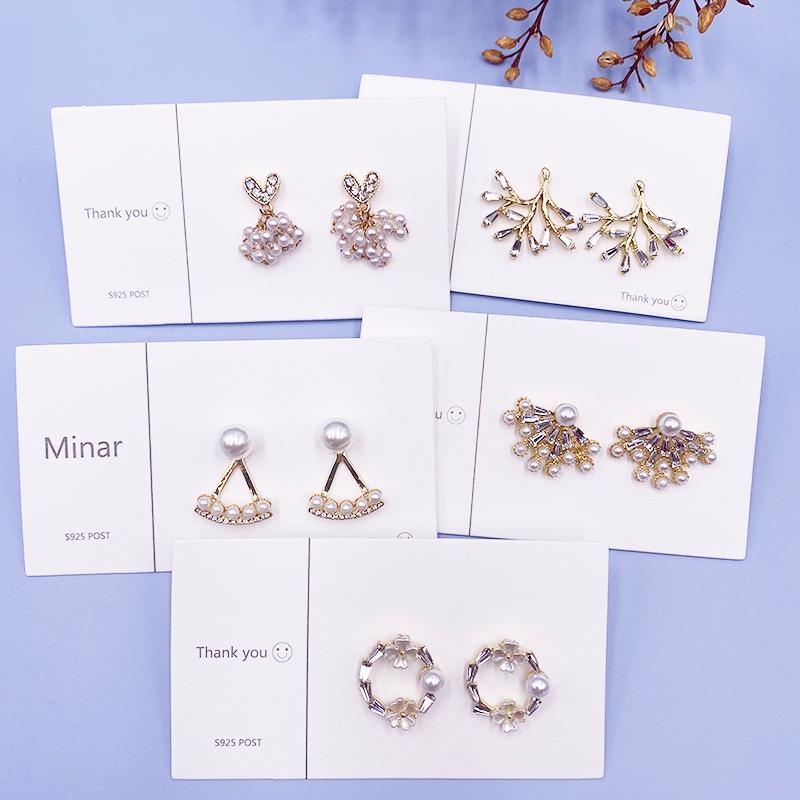 

Dangle & Chandelier Multipl Korean Elegant Imitation Pearl Earrings For Women Ladies Gold Color Alloy Flower Round Geometric Drop Oorbellen