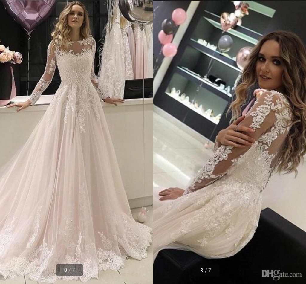 

Robe De Mariee 2021 white tulle a line wedding dress beaded lace appliques court train long sleeve corset bridal gowns modest muslim women saudi arabic bride dresses, Red