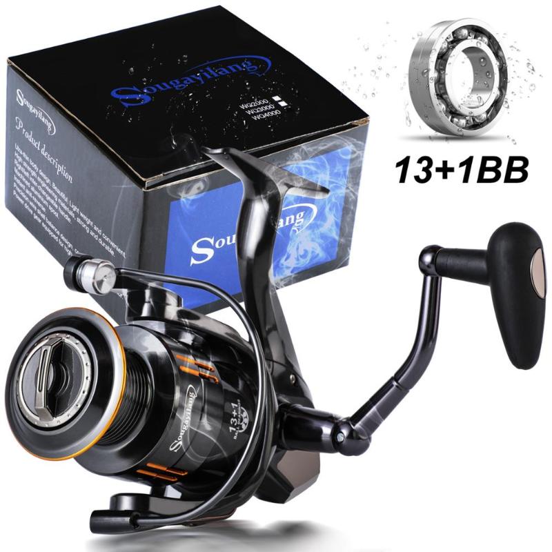 

Sougayilang 13+1BB 2000-5000 Series Spinning Reel Max Drag 8KG Carp Fishing Feeder For Pike Tackle Baitcasting Reels